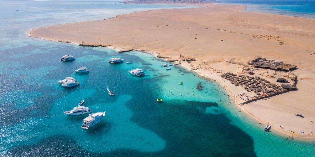 Giftun Island's crystal-clear Red Sea waters